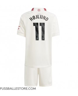 Günstige Manchester United Rasmus Hojlund #11 3rd trikot Kinder 2023-24 Kurzarm (+ Kurze Hosen)
